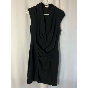Helmut Lang Women's Black Cowl Neck Sleeveless Mini Dress Standard Size 6